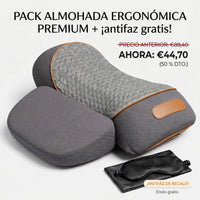 Pack Almohada Ergonómica Premium + 🎁antifaz ¡GRATIS!