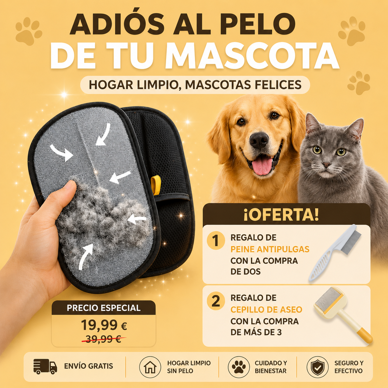 NordPaw CleanMitt-Manopla Quitapelos